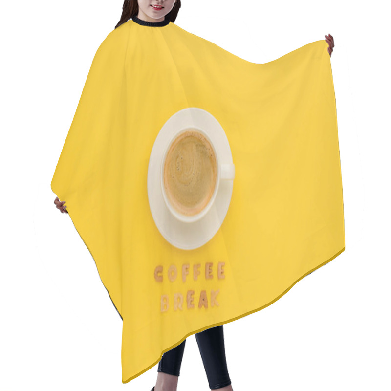 Personality  Cup Of Fresh Coffee  Hair Cutting Cape