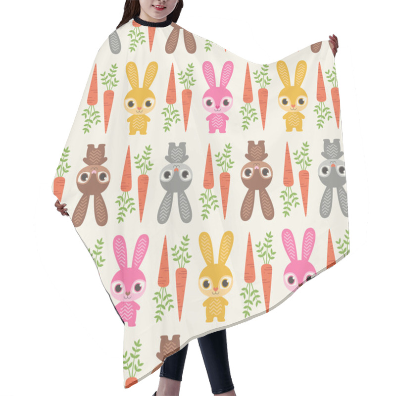 Personality  Rabbits Pattern Hair Cutting Cape