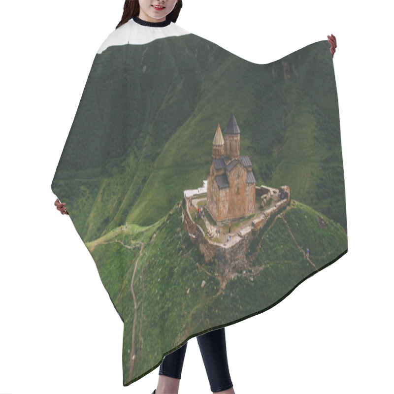 Personality  Old Castle In Green Mountains Hair Cutting Cape