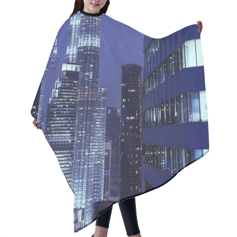 Personality  Kuala Lumpur City Skyline Hair Cutting Cape