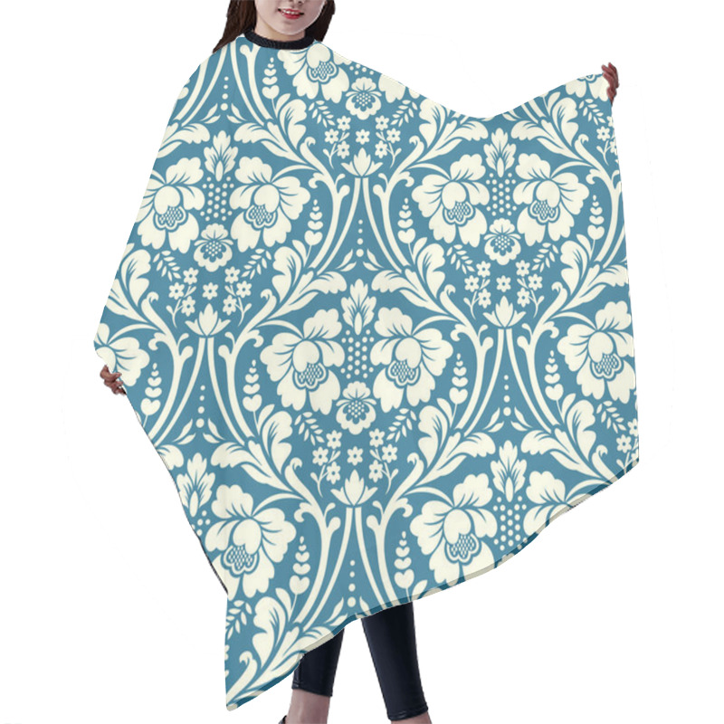 Personality  Vector Seamless Floral Damask Pattern Hair Cutting Cape