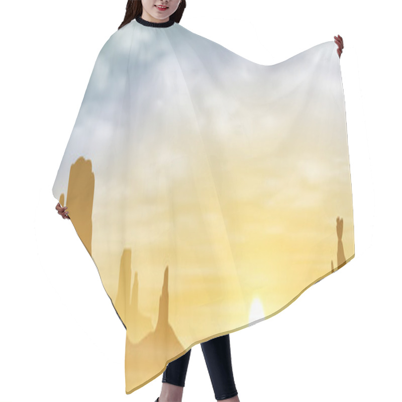 Personality  A Desert Landscape Hair Cutting Cape