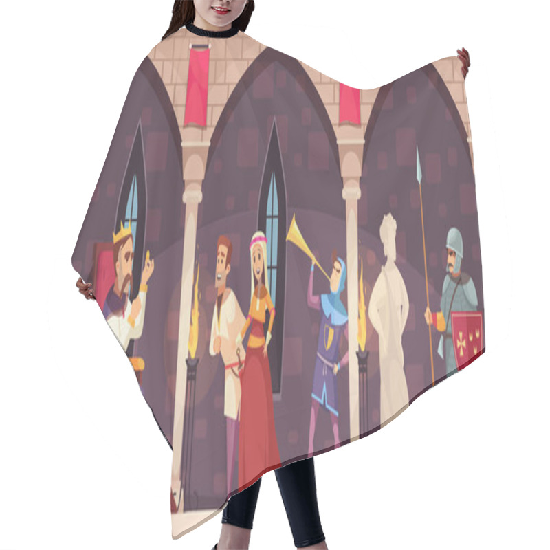 Personality  Castle Interior People Banner  hair cutting cape