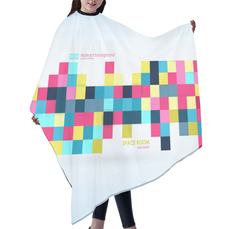 Personality  Abstract Texture With Squares. Hair Cutting Cape