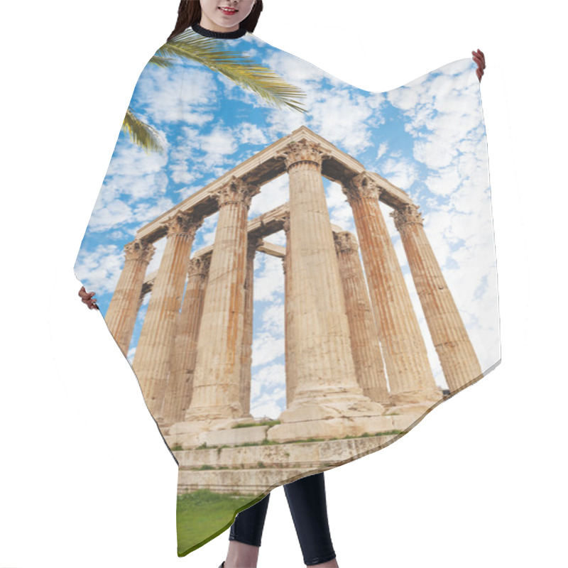 Personality  Zeus Temple On Green Grass Hair Cutting Cape