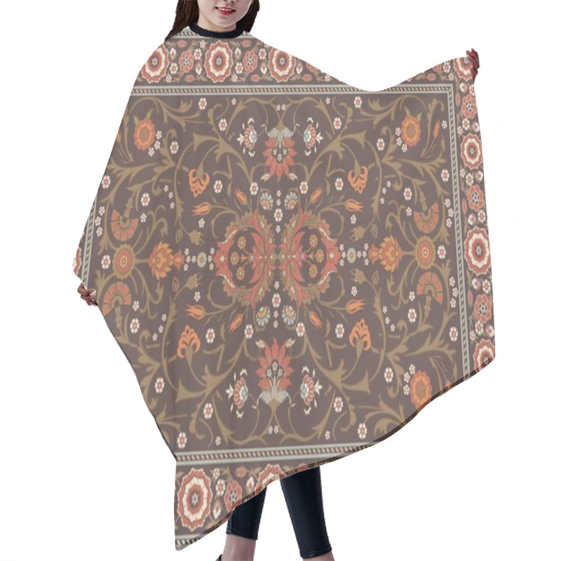 Personality  All-over Floral Rug Layout Hair Cutting Cape