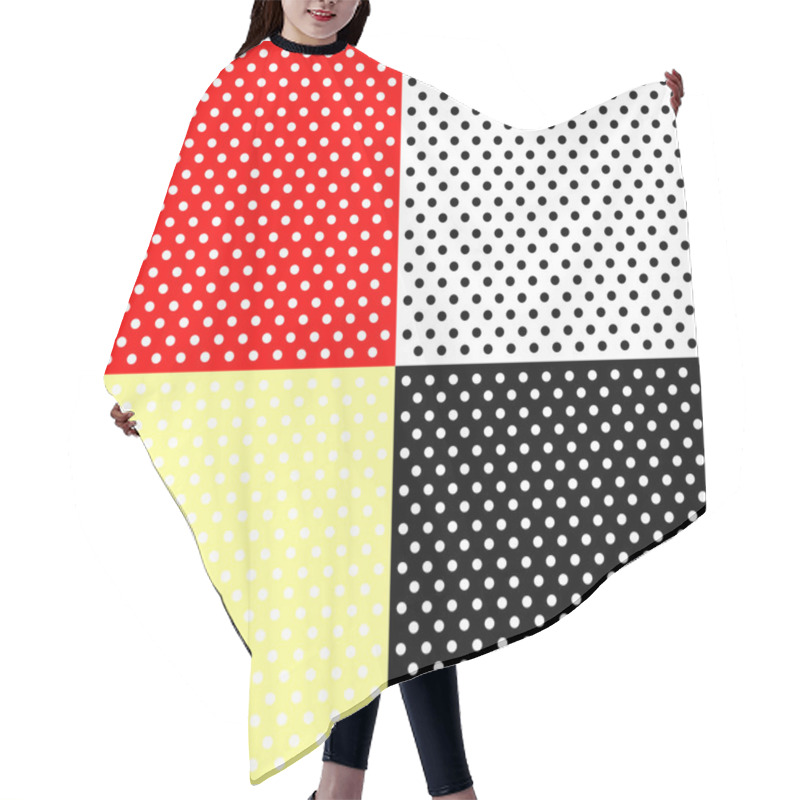 Personality  Four Polka Dots Backgrounds Hair Cutting Cape