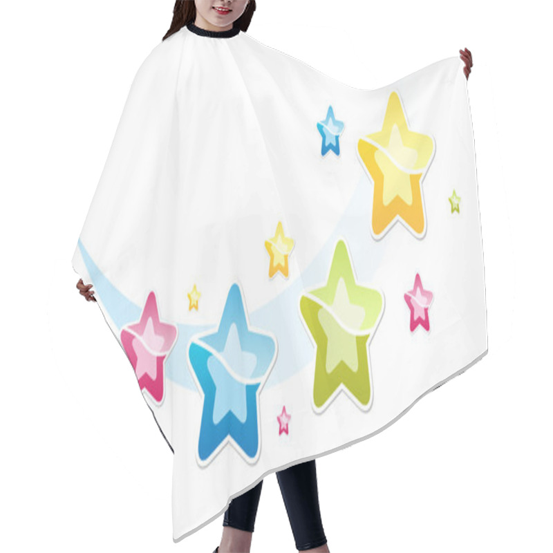 Personality  Many-coloured Stars Hair Cutting Cape