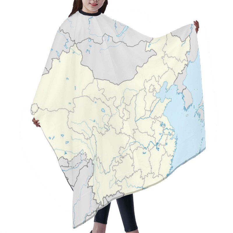 Personality  China Map Hair Cutting Cape