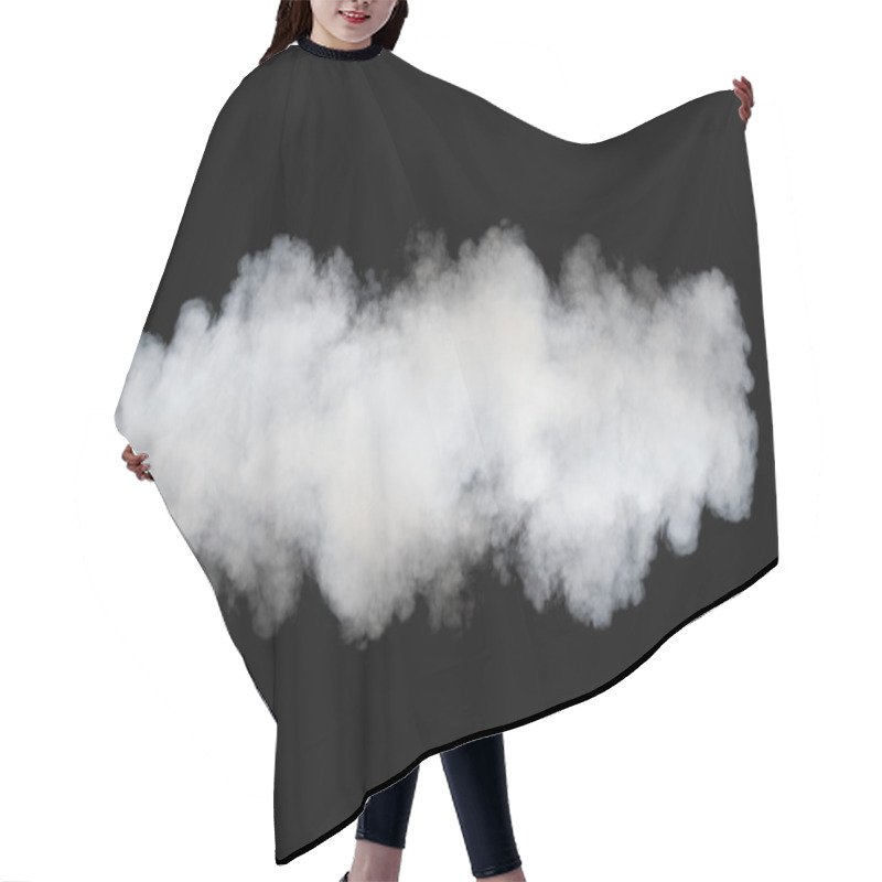 Personality  Smoke Cloud Background On Black Hair Cutting Cape