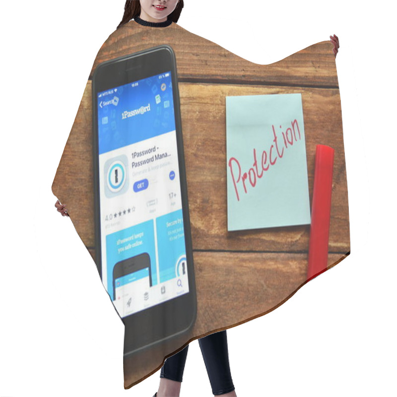 Personality  Mobile Application For Saving And Managing Passwords On A Smartp Hair Cutting Cape