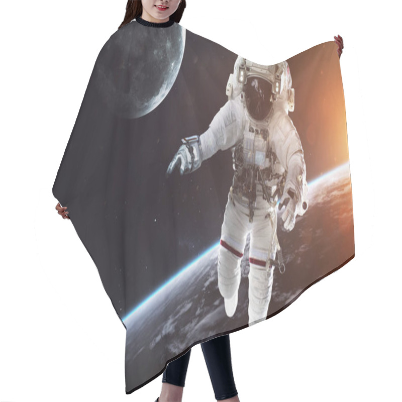 Personality  Brave Astronaut At The Spacewalk. People In Space. Elements Of This Image Furnished By NASA Hair Cutting Cape