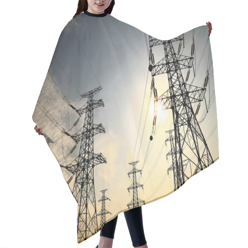 Personality  Transmission Tower Hair Cutting Cape