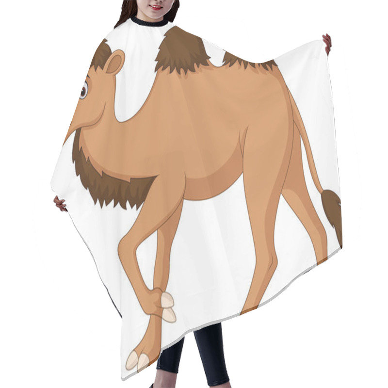 Personality  Cute Camel Cartoon Isolated On White Background Hair Cutting Cape