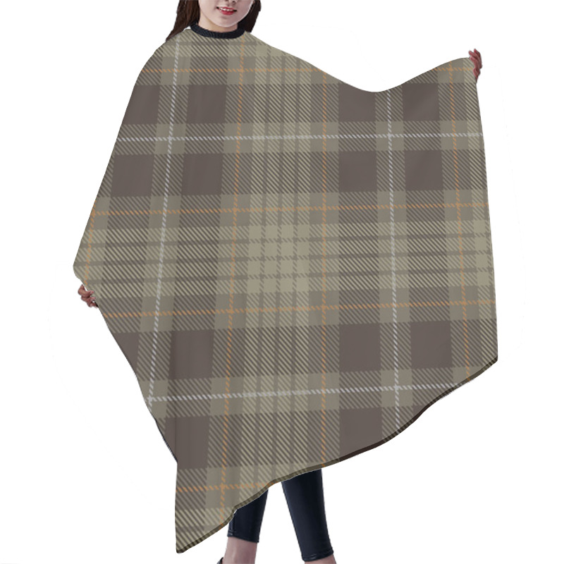 Personality  Tartan Plaid Scottish Seamless Pattern Background. Hair Cutting Cape