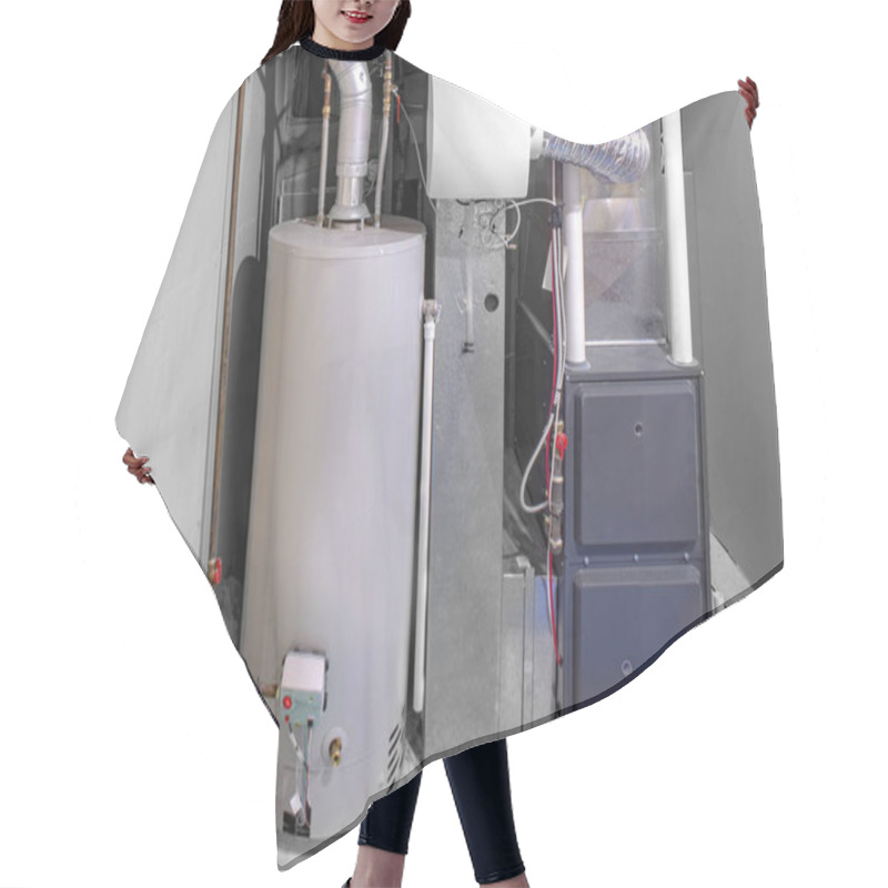 Personality  A Home High Efficiency Furnace With A Residential Gas Water Heater & Humidifier. Hair Cutting Cape