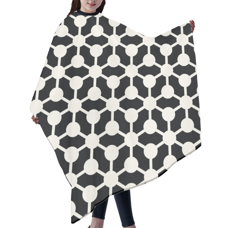 Personality  Sacred Geometry Grid Graphic Deco Hexagon Pattern Hair Cutting Cape