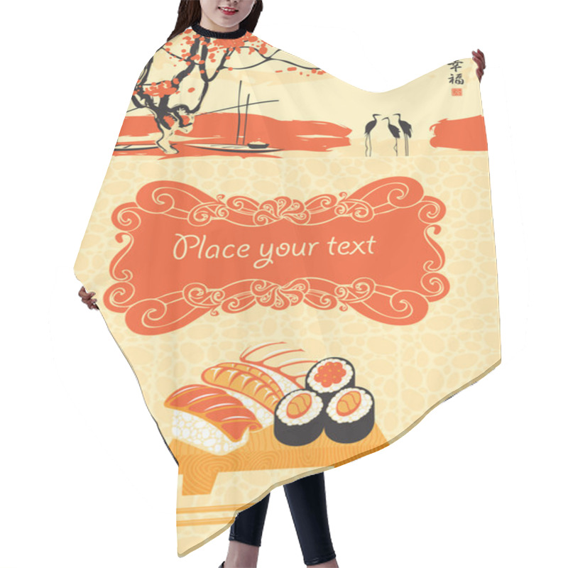 Personality  Sushi Herons Hair Cutting Cape