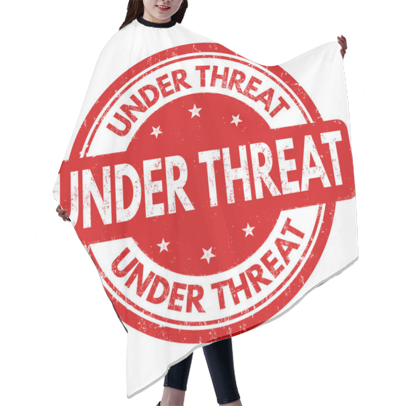 Personality  Under Threat Sign Or Stamp On White Background, Vector Illustration Hair Cutting Cape