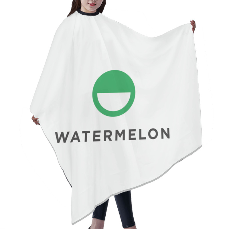 Personality  Watermelon Logo Or Fruit Icon Hair Cutting Cape