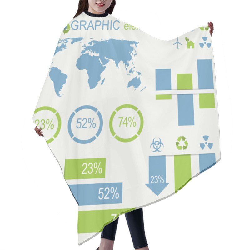 Personality  Ecology Info Graphics Collection, Charts, Symbols, Graphic Hair Cutting Cape