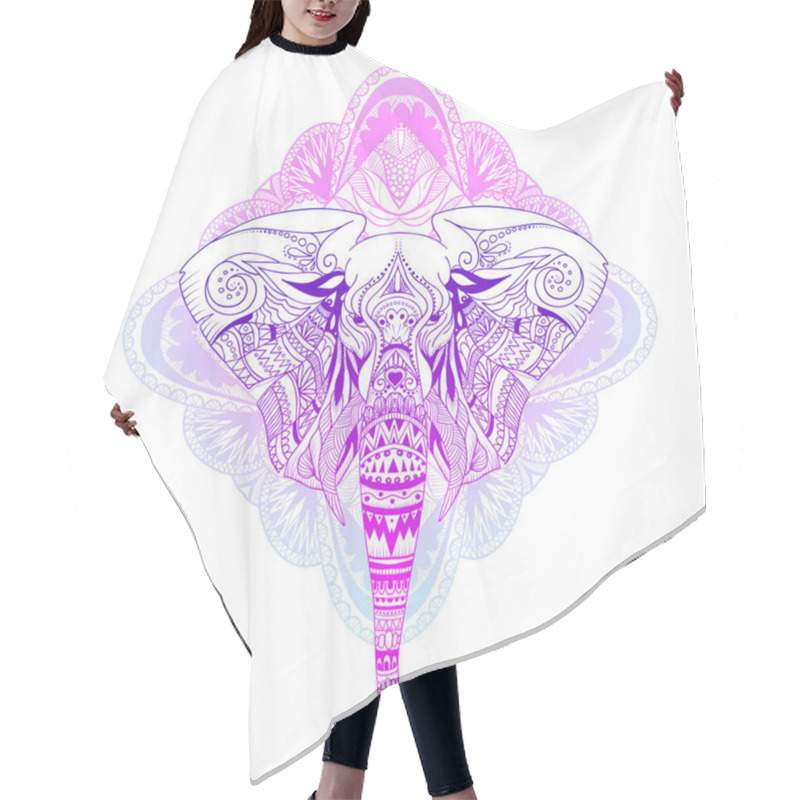 Personality  Ethnic Elephant Sign Hair Cutting Cape