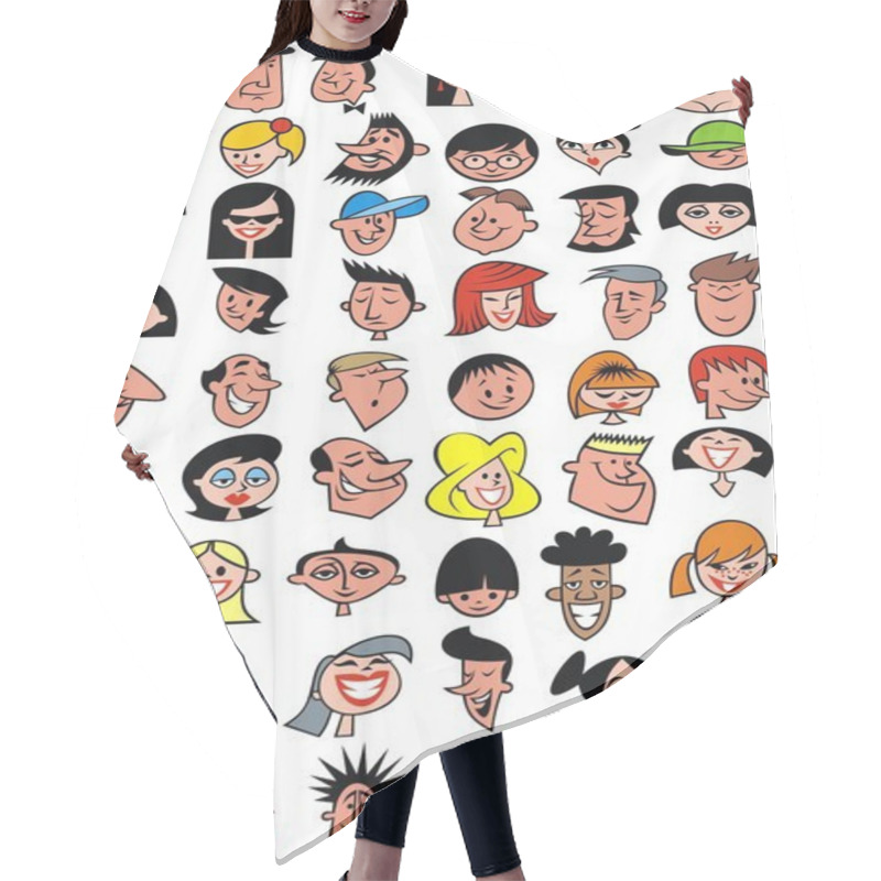 Personality  Collection Of Faces Hair Cutting Cape