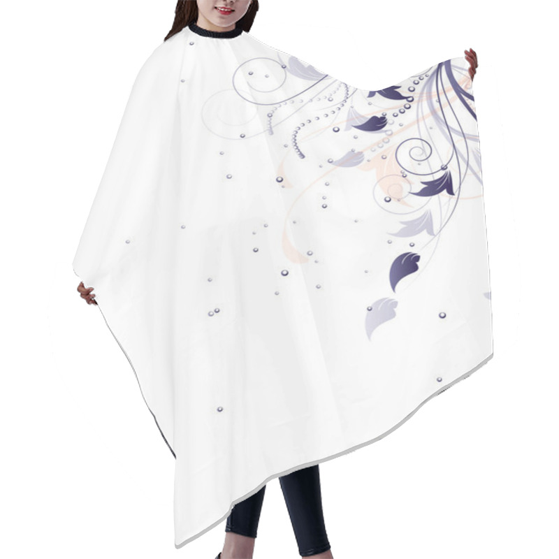 Personality  Abstract Floral Background For Design With Swirls Hair Cutting Cape