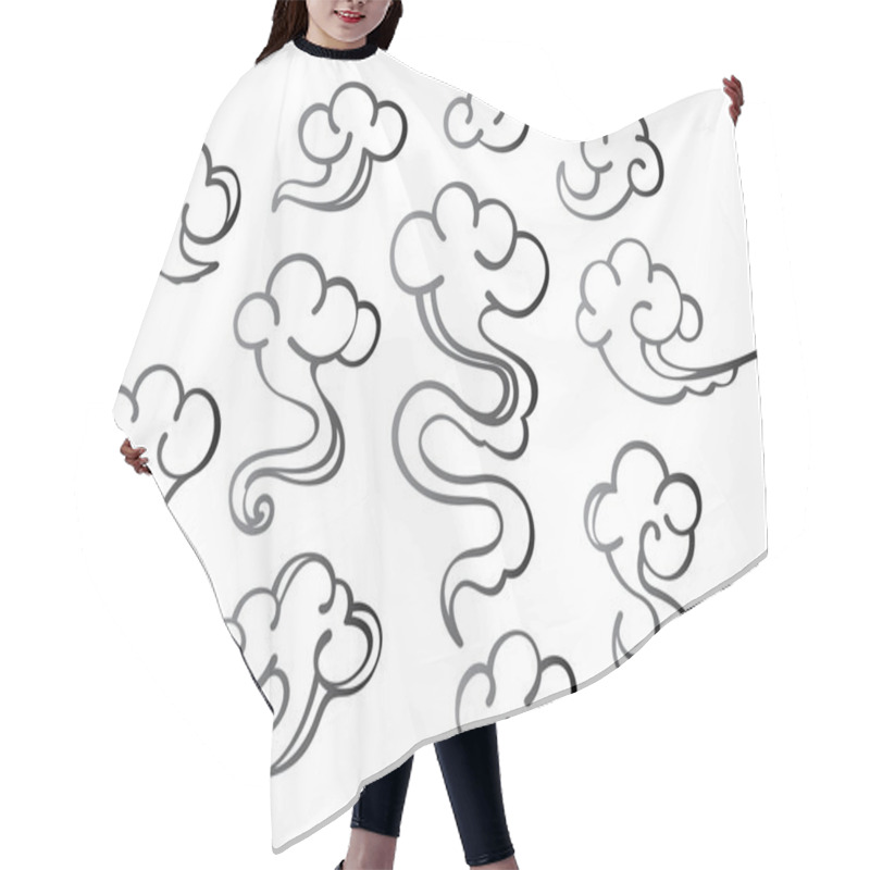 Personality  Japanese Style Cloud Illustration Set Hair Cutting Cape