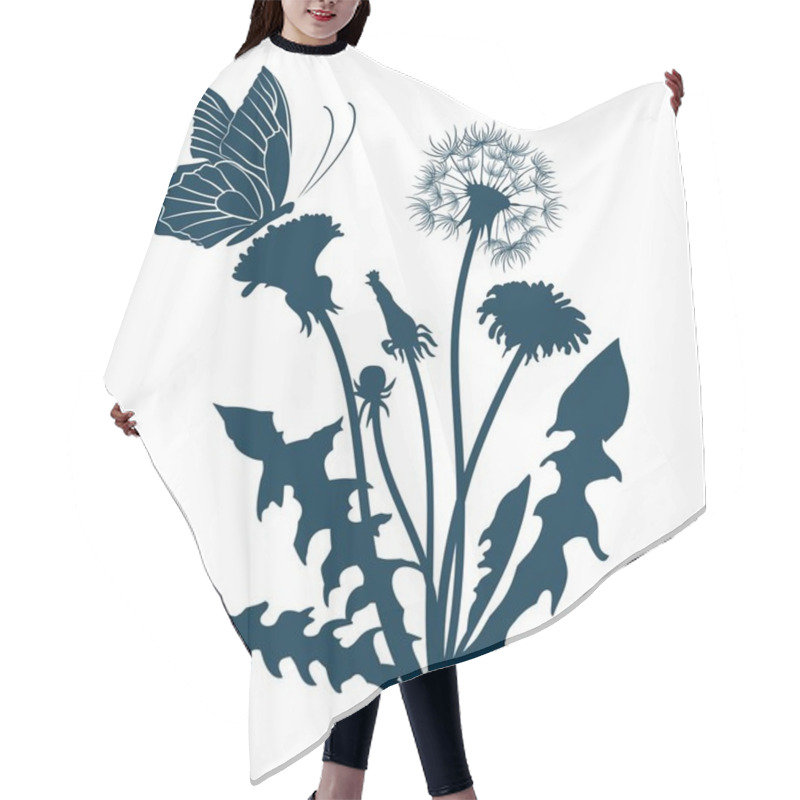 Personality  Butterfly With Dandelion.  Hair Cutting Cape