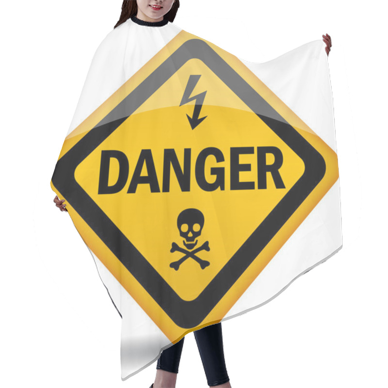 Personality  Vector Danger Warning Sign Hair Cutting Cape