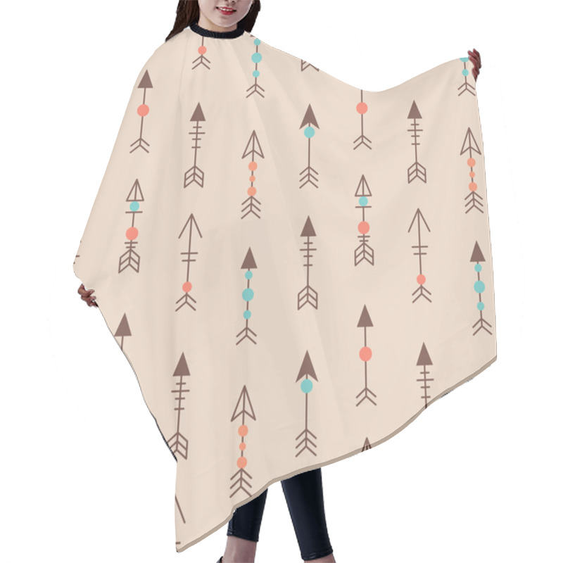 Personality  Cute Trible Geometric Seamless Pattern In Cartoon Style Hair Cutting Cape