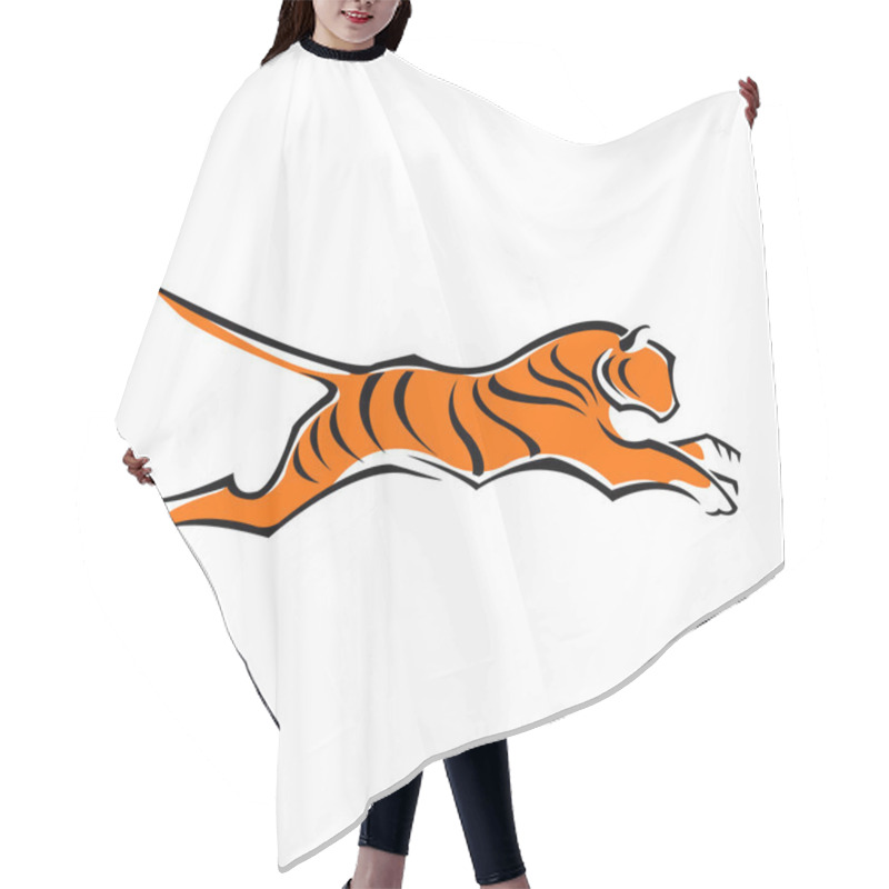 Personality  Abstract Tiger Logo Emblem Mascot Symbol Hair Cutting Cape