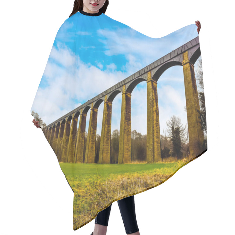 Personality  The Impressive 18 Stone Arches And Cast Iron Trough Of The Pontcysyllte Aqueduct (the Highest In The World) On The Ellesmere Canal Near Llangollen, Wales Hair Cutting Cape