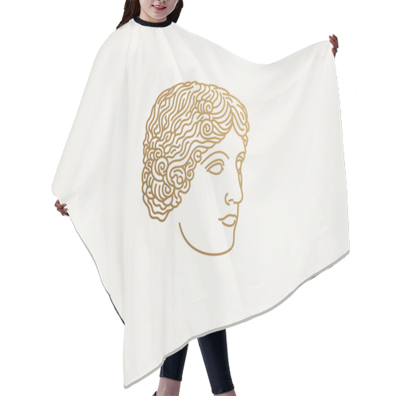 Personality  Greek Girl Logo Hair Cutting Cape