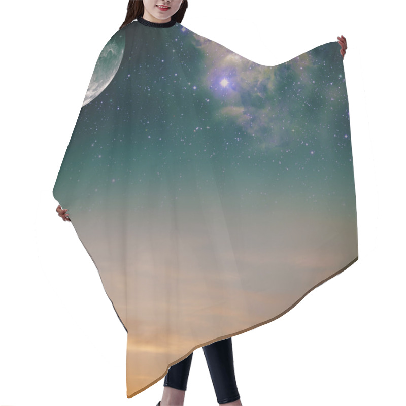 Personality  Night Skies With Moon Hair Cutting Cape