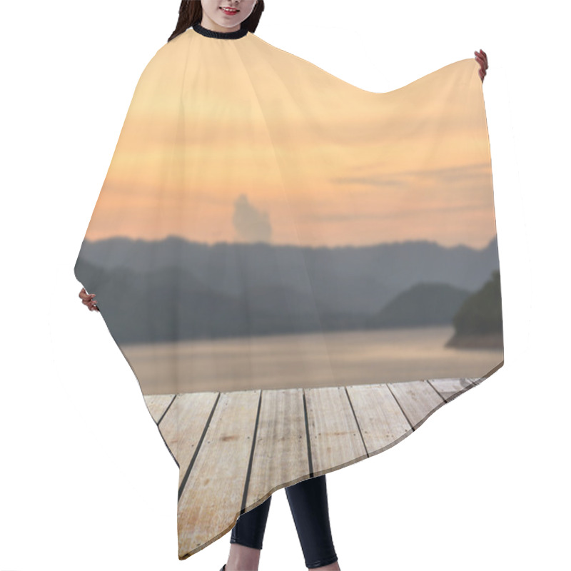 Personality  Landscape With Wood Terrace Hair Cutting Cape