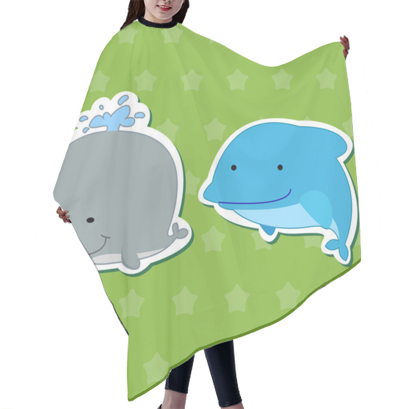 Personality  Cute Animal Stickers 03 Hair Cutting Cape