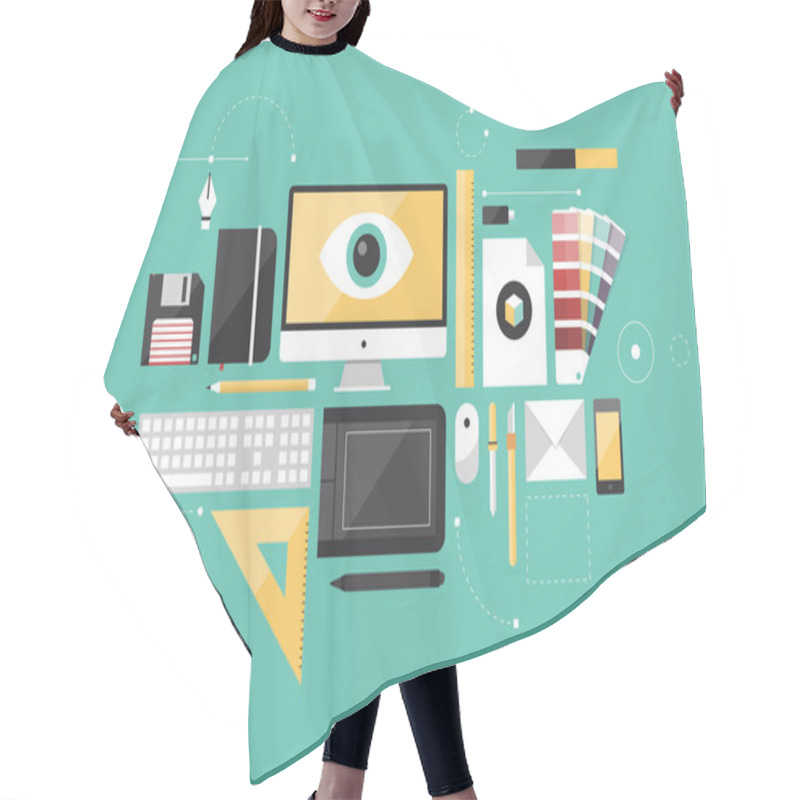 Personality  Graphic Designer Workplace Hair Cutting Cape