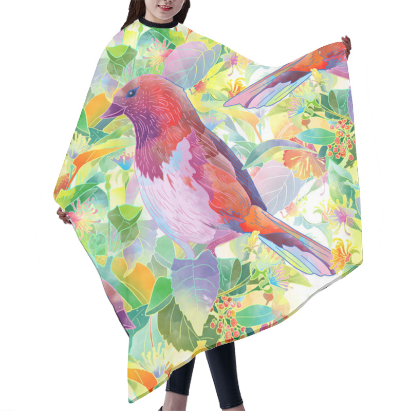 Personality  Birds, Berries, Flowers And Leaves Hair Cutting Cape