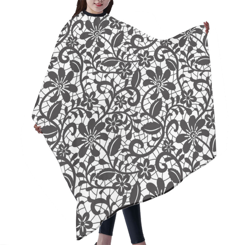 Personality  Seamless Lace Pattern Hair Cutting Cape