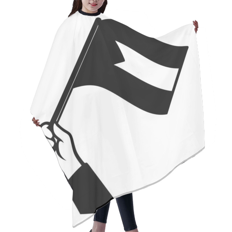 Personality  Palestinian Flag On A Hand Vector Illustration For Patriotism, Independence, And Freedom Concepts Hair Cutting Cape