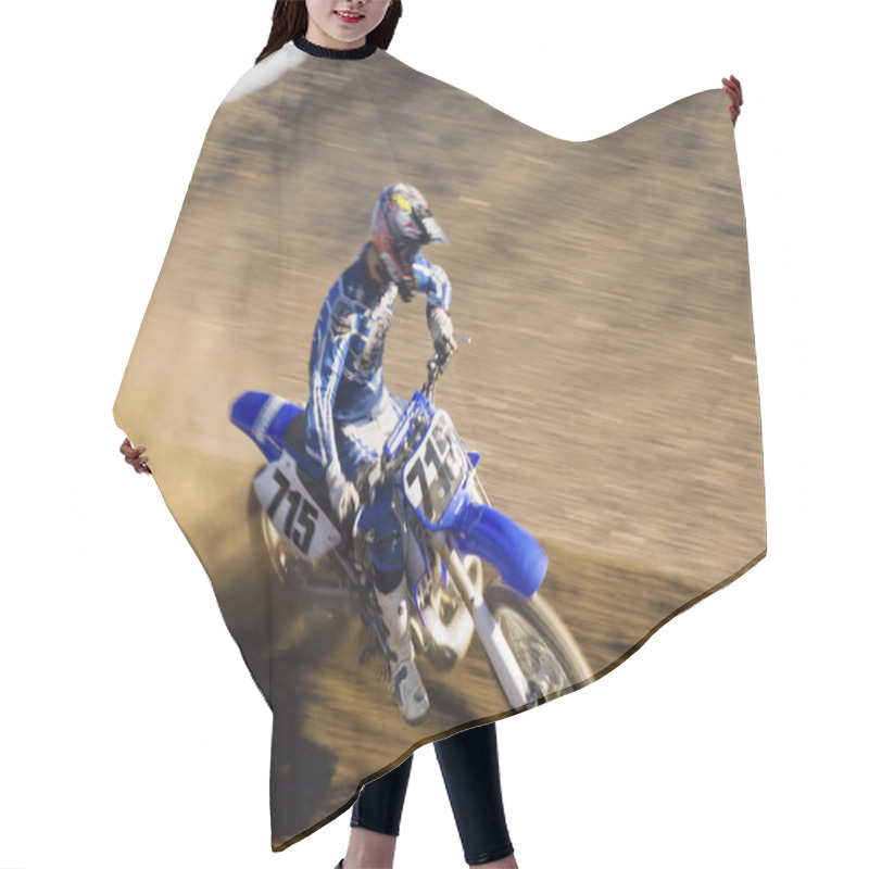 Personality  Motocross Racer On Track Hair Cutting Cape