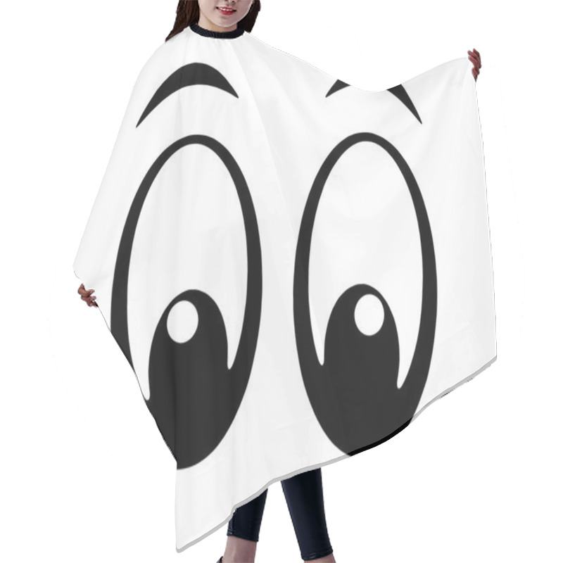 Personality  Cartoon Eyes Hair Cutting Cape