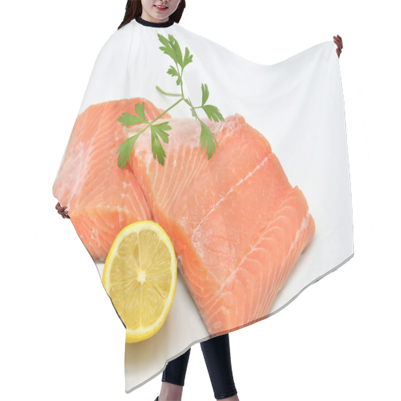 Personality  Raw Salmon Fillet Hair Cutting Cape