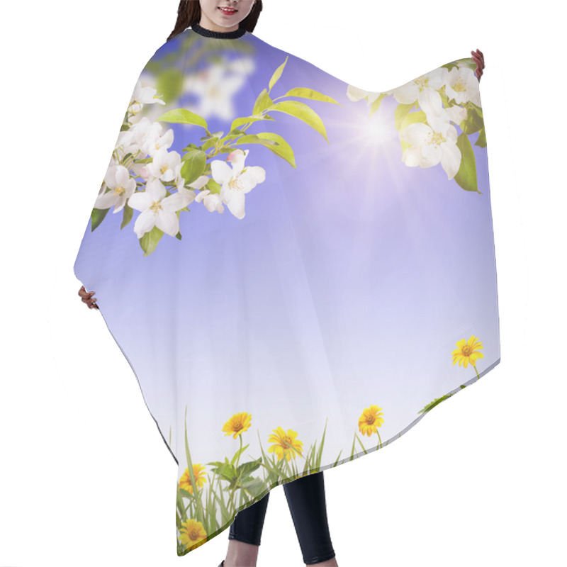 Personality  Spring Blossoming Flowers Hair Cutting Cape