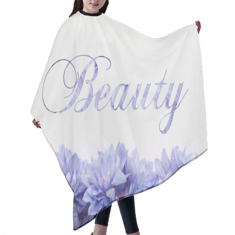 Personality  Beauty  Flowers Decoration , Floral Background And Beautiful Handwriting Hair Cutting Cape