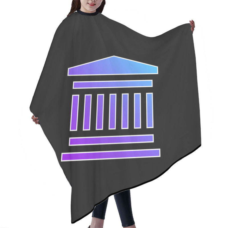 Personality  Bank Blue Gradient Vector Icon Hair Cutting Cape