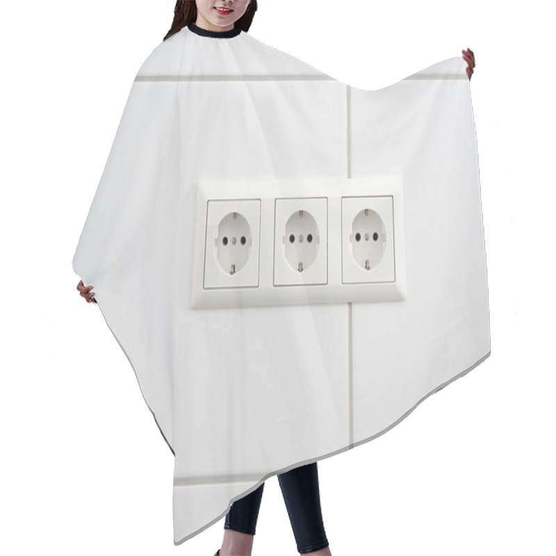 Personality  Three White Sockets Hair Cutting Cape