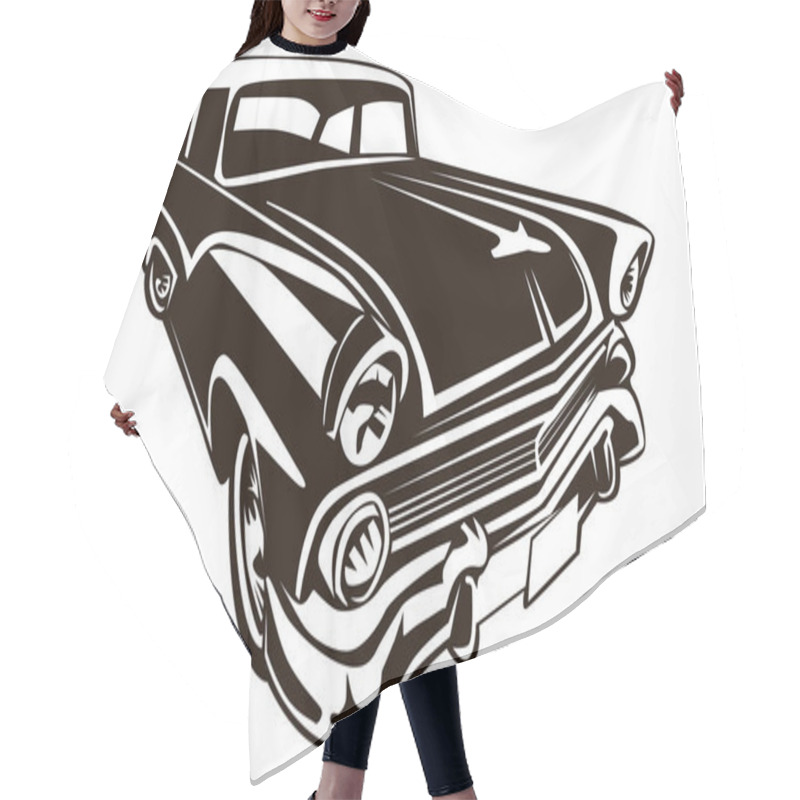 Personality  CAR RETRO ISOLATED Hair Cutting Cape